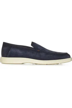 santoni Suede Moccasins