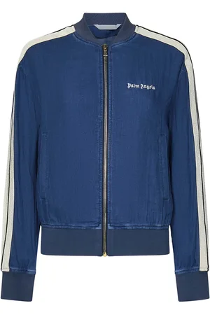Palm Angels Chambray Track Bomber Jacket
