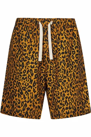 Palm Angels Leopard Printed Drawstring Shorts