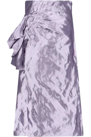 Maison Margiela Draped Detailed Midi Skirt