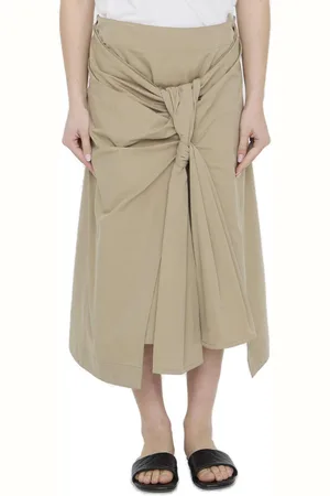 Bottega Veneta Asymmetric Hem Midi Skirt