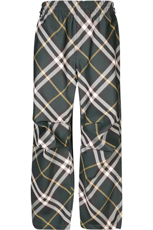 Burberry Wide-leg Equestrian Knight Motif Checked Trousers