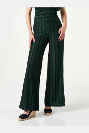 MC2 SAINT BARTH And Green Glitter Striped Palazzo Pants