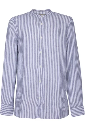 OFFICINE GENERALE Korean Collar /blue Shirt