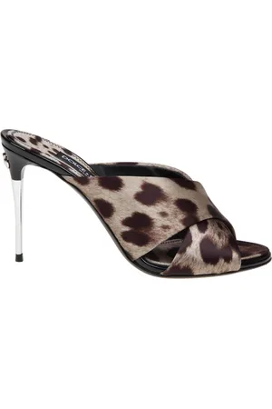 Dolce & Gabbana Keira Sandals In Satin With Spotted Print