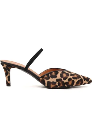 Via Roma Leopard Slingback Pumps