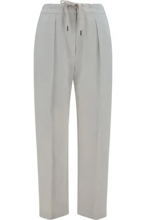 Brunello Cucinelli Cotton And Linen Trousers With Pleats