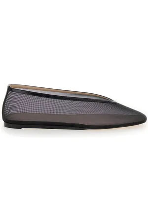 Le Monde Beryl Ballerinas In Fishnet Style In Leather Woman