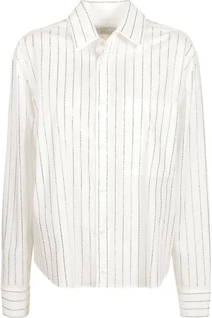 GIUSEPPE DI MORABITO Rhinestone Striped Shirt