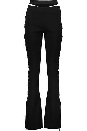 ANDREADAMO Flared Viscose Trousers