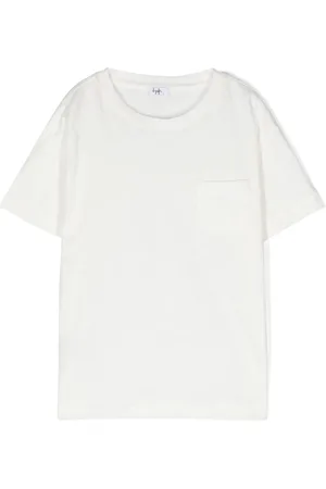 Il gufo White Cotton And Linen T-shirt