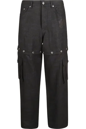 OFF-WHITE 90s Logo Linen Cargo Trousers
