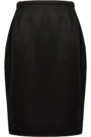 Saint Laurent Satin Pencil Skirt