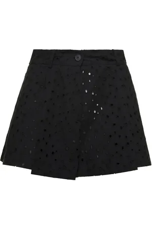 SEMICOUTURE Broderie Anglaise Shorts In Cotton Blend Woman