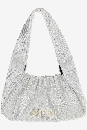 Patou Le Biscuit Satin And Rhinestone Bag
