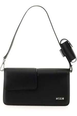 Msgm Baguette Bag With Double Flap And Logo