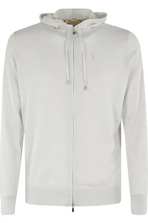 FILIPPO DE LAURENTIIS Full Zip Cappuccio Ml Cotone Cashmere