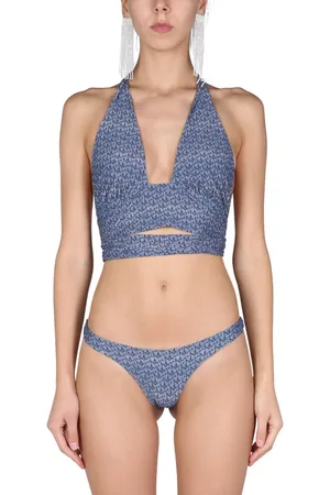 MAGDA BUTRYM Bikini Top With All Over Logo