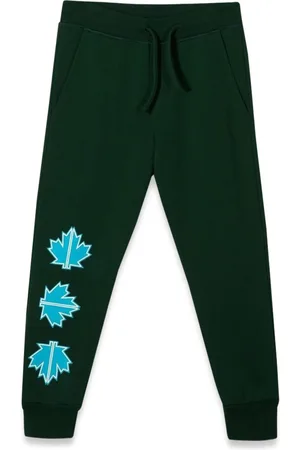 Dsquared2 Plush Pants Leaf Logo On Front Leg