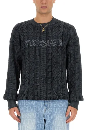 VERSACE Knit With Greek Braid Work