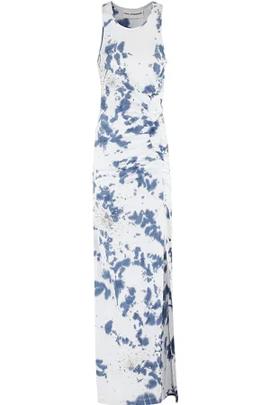 Des Phemmes Cotton Rib Tie Dye Embroidred Dress