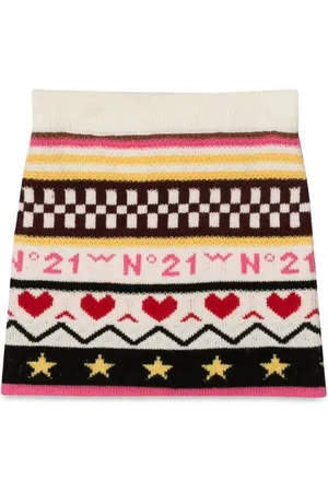 Nº21 Allover Jacquard Knit Skirt