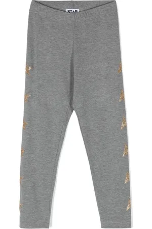 Golden Goose Star/ Girls Leggings/ Glitter Multistar Printed