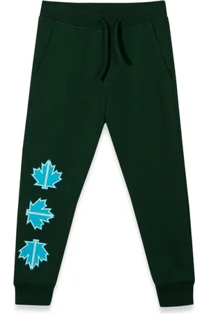 Dsquared2 Plush Pants Leaf Logo On Front Leg