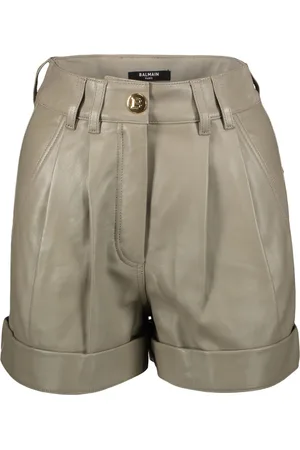 Balmain Leather Shorts