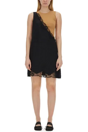 Maison Margiela One Shoulder Lace Trim Dress
