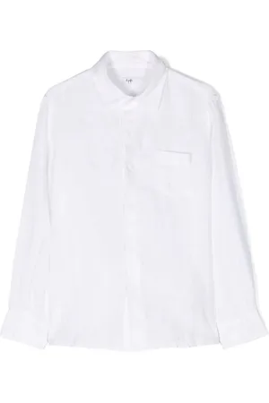 Il gufo White Linen Shirt With Pocket