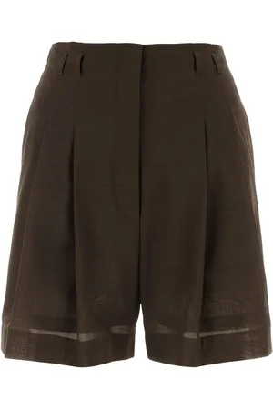 Serafini Chocolate Wool Blend Shorts
