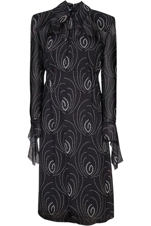 Prada All-over Geometric Printed Midi Dress