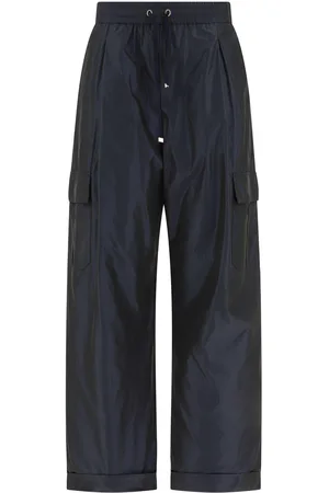HERNO Drawstring Wide Leg Cargo Trousers