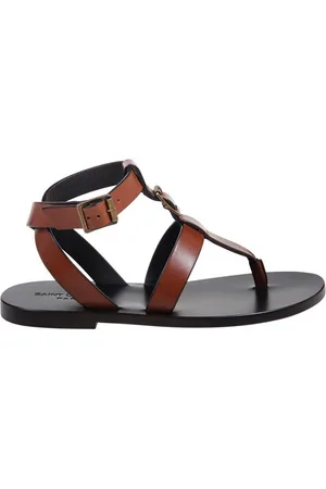 Saint Laurent Buckle Detailed Open Toe Sandals