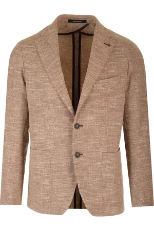 TAGLIATORE Wool And Silk Textured Blazer