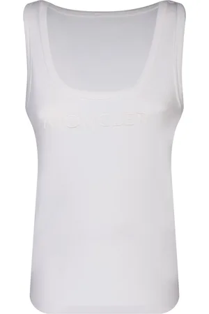 Moncler Ribbed Tank Top With Embroidered Logo