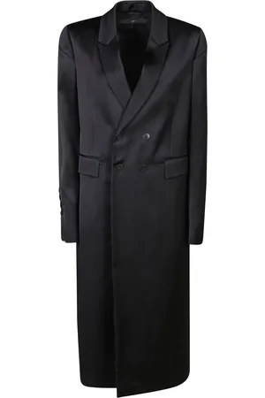 SAPIO Double-breasted Viscose Satin Coat In