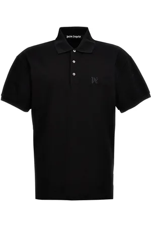 Palm Angels Monogram Embroidered Short-sleeved Polo Shirt