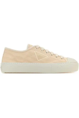Prada Round Toe Low-top Sneakers