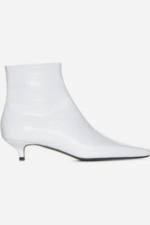 Totême The Croco Slim Leather Ankle Boots