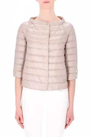 HERNO Cropped Sleeve Down Jacket