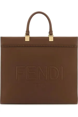 Fendi Brown Leather Medium Sunshine Shopping Bag