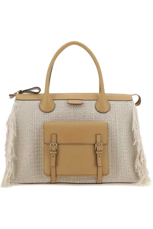 Chloé Two-tone Cotton Blend Oversize Edith Handbag