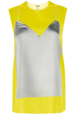 Loewe Fluo Yellow Satin Top