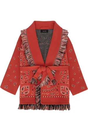 Alanui Bandana Jacquard Cardigan Redstart Multi
