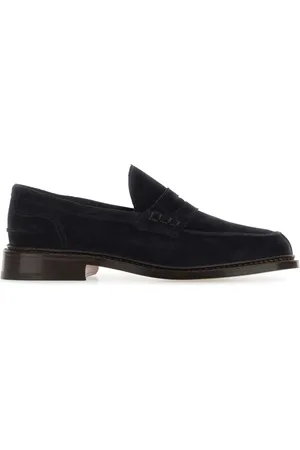 TRICKERS Dark Blue Suede Adam Loafers