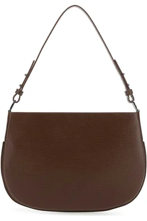 By Far Brown Leather Issa Shoulder Bag