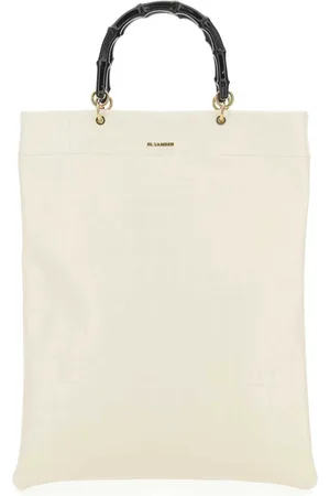 Jil Sander Ivory Leather Medium Shopping Bag