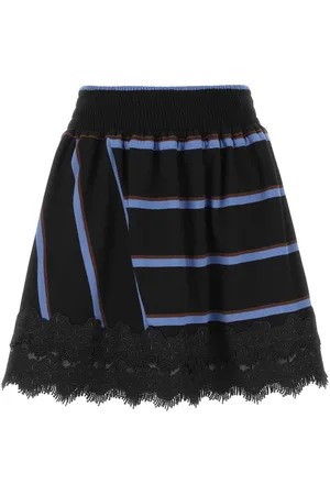 KOCHÉ Embroidered Cotton Mini Skirt